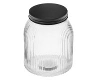 Altom Pojemnik szklany relief z pokrywą 1,3 l czarny - 1580559 - zdjęcie 2